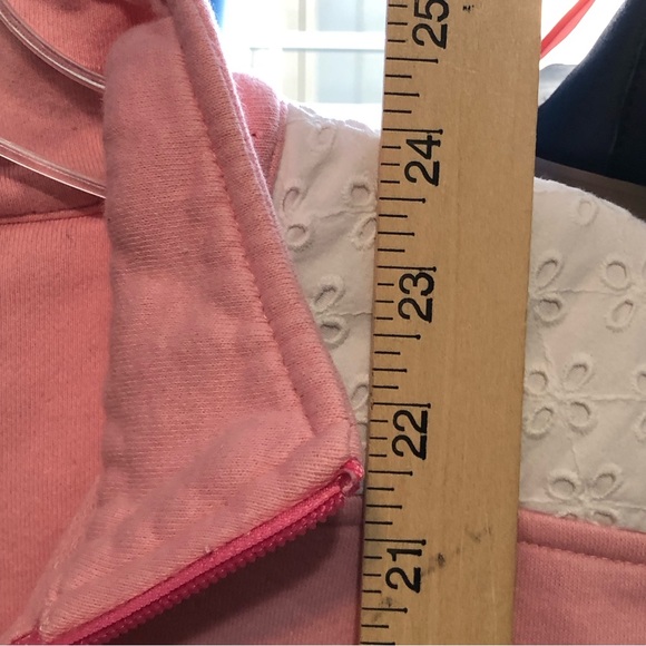 Vineyard Vines Shep Shirt Women’s Pink White Lace Whale 1/4 Zip Pullover Size M - Picture 9 of 11